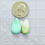 Medium Mint Green Teardrop Carico Lake Turquoise, Set of 2 Dimensions