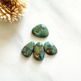 Small Sea Green Freeform Number 8 Turquoise, Set of 4 Background