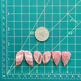 Medium Pink Mixed Rhodochrosite, Set of 6 Dimensions