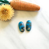 Large Ocean Blue Freeform Ithaca Peak Turquoise, Set of 2 Background