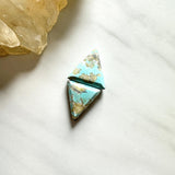 Medium Sky Blue Triangle Number 8 Turquoise, Set of 2 Background