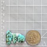 Small Sky Blue Freeform Carico Lake Turquoise, Set of 3 Dimensions
