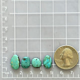 Small Sky Blue Mixed Pilot Mountain Turquoise, Set of 4 Dimensions