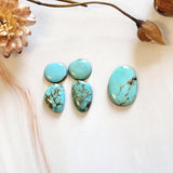 Small Sky Blue Mixed Kingman Turquoise, Set of 5 Background