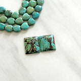 Large Bamboo Green Square Wild Horse Turquoise, Set of 2 Background