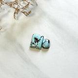 Small Sky Blue Mixed Sand Hill Turquoise, Set of 2 Background