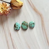 Small Mint Green Oval Kingman Turquoise, Set of 3 Background