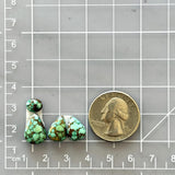 Small Sea Green Mixed Namtso Lake Turquoise, Set of 4 Dimensions