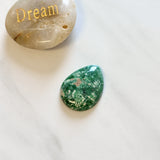 Large Mint Green Teardrop Crescent Lake Variscite Background