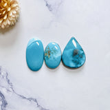 Large Sky Blue Mixed Ithaca Peak Turquoise, Set of 3 Background