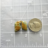 Small Earth Brown Freeform Treasure Mountain Turquoise, Set of 2 Dimensions