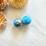 Large Sky Blue Round Ithaca Peak Turquoise, Set of 2 Background