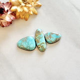 Small Sky Blue Freeform Pilot Mountain Turquoise, Set of 3 Background