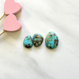 Medium Sky Blue Mixed Number 8 Turquoise, Set of 3 Background