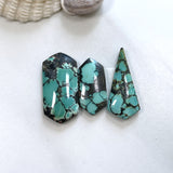 Large Sky Blue Mixed Yungai Turquoise, Set of 3 Background