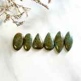 Small Earth Brown Mixed Treasure Mountain Turquoise, Set of 6 Background