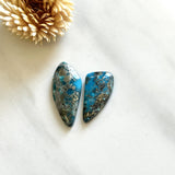 Large Ocean Blue Freeform Ithaca Peak Turquoise, Set of 2 Background