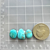 Small Sky Blue Mixed Carico Lake Turquoise, Set of 3 Dimensions