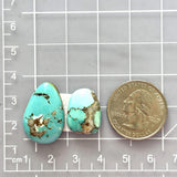 Medium Sky Blue Mixed Number 8 Turquoise, Set of 2 Dimensions