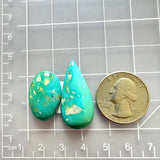 Large Sky Blue Mixed Royston Turquoise, Set of 2 Dimensions