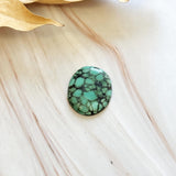 Large Bamboo Green Round Bamboo Mountain Turquoise Background