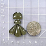 Medium Swamp Green Mixed Rosarita, Set of 5 Dimensions