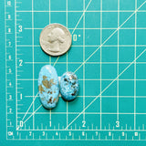 Large Sky Blue Oval Ithaca Peak Turquoise, Set of 2 Dimensions