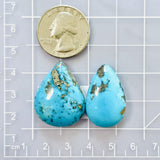 Large Sky Blue Teardrop Ithaca Peak Turquoise, Set of 2 Dimensions