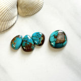 Small Sky Blue Mixed Royston Turquoise, Set of 4 Background