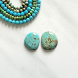 Medium Sky Blue Freeform Number 8 Turquoise, Set of 2 Background