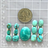 Small Sky Blue Mixed Mixed Turquoise, Set of 13 Dimensions