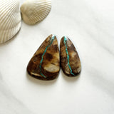Large Sky Blue Mixed Royston Turquoise, Set of 2 Background