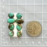 Small Sea Green Mixed Royston Turquoise, Set of 8 Dimensions
