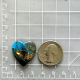 Large Ocean Blue Heart Ithaca Peak Turquoise Dimensions