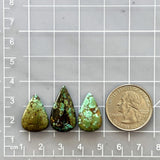 Small Mixed Teardrop Treasure Mountain Turquoise, Set of 3 Dimensions