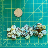 Small Mixed Round Mixed Turquoise, Set of 21 Dimensions