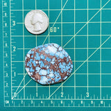 Large Sky Blue Freeform Golden Hills Turquoise Dimensions