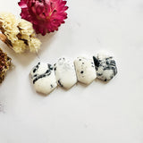 Large White Hexagon White Buffalo Dolomite, Set of 4 Background