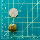 Medium Royal Orange Oval Giraffe Beads Dimensions