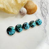 Medium Ocean Blue Round Yungai Turquoise, Set of 5 Background
