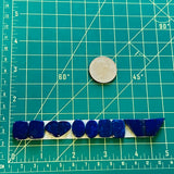 Small Deep Blue Mixed Lapis Lazuli, Set of 10 Dimensions