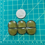 Large Swamp Green Half Moon Rosarita, Set of 6 Dimensions