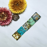 Large Mixed Square Mixed Turquoise, Set of 5 Background