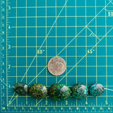 Large Deep Green Nugget Bamboo Mountain, Set of 5 Extra