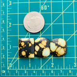 Medium Light Yellow Mixed Treasure Mountain Turquoise, Set of 3 Dimensions