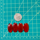 Large Red Oval Rosarita, Set of 4 Dimensions