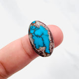 Large Sky Blue Oval Bisbee Turquoise Background