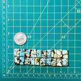 Small Mixed Bar Mixed Turquoise, Set of 20 Dimensions