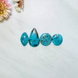 Large Ocean Blue Mixed Yungai Turquoise, Set of 4 Background