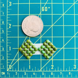 Small Lime Green Round Sonoran Gold, Set of 32 Dimensions